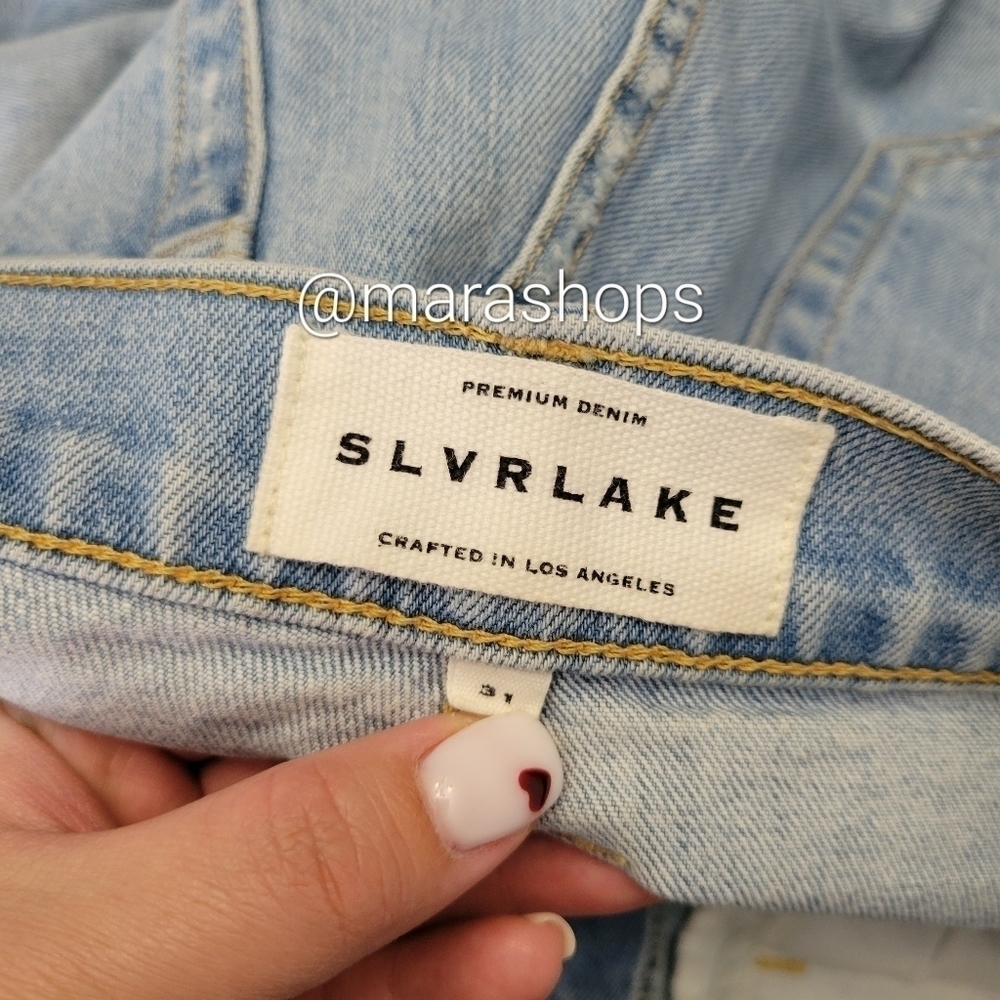 SLVRLAKE Grace High-Rise Stretch Wide Crop Jeans - Picture 5 of 6